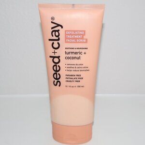 Seed + Clay Turmeric + Coconut Exfoliating Treatment Facial Scrub – 5.1 fl oz